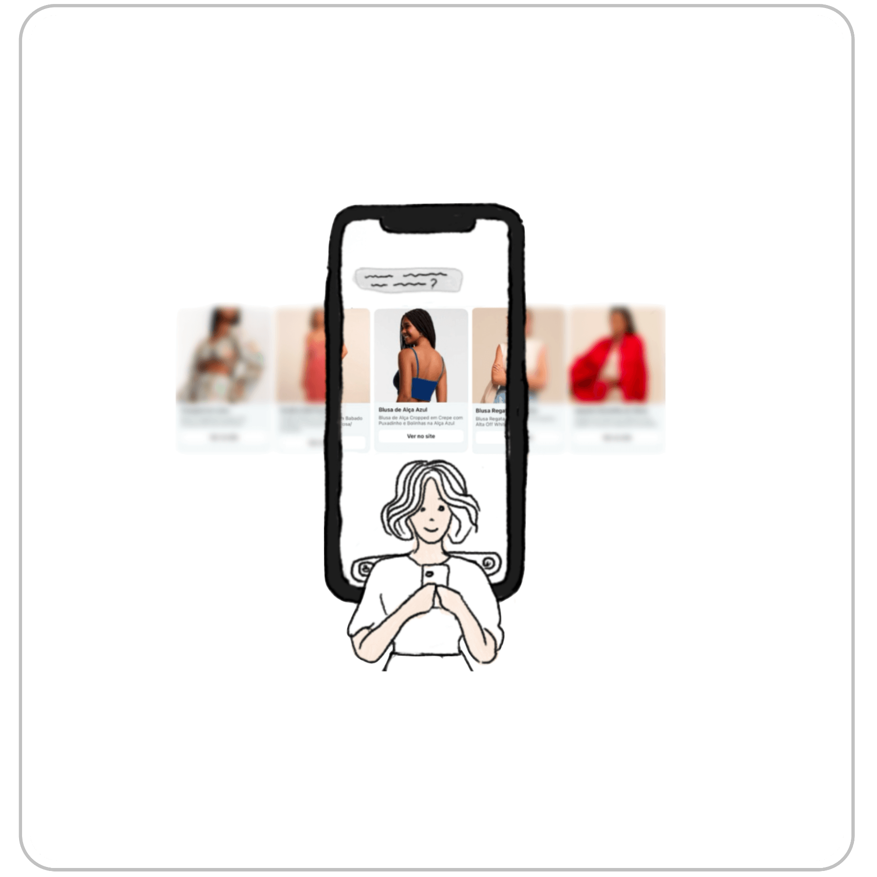 Shopping feed mockup